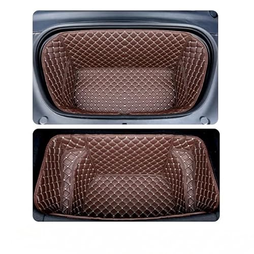 Auto Kofferraummatte Stamm Matte Vorne Und Hinten Voll Surround Auto Styling Cargo-Liner Matte Für 2021 2022 2023 Für Tesla Für Modell Y Kofferraum schutzmatte(2PCS Brown) von Sqnbra