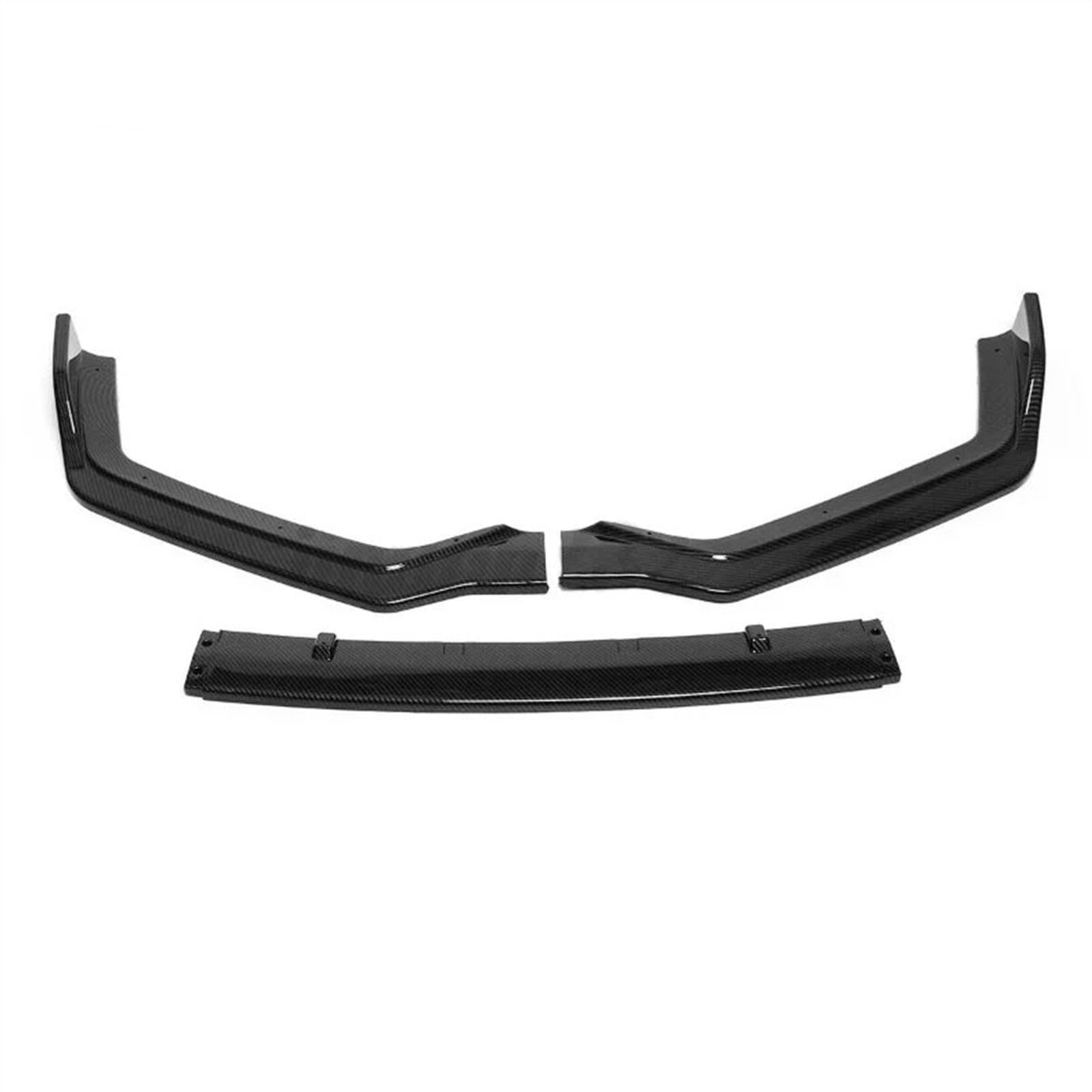 Frontlippe Spoiler 3 Teile/satz Auto Vorderen Stoßfänger Lip Spoiler Splitter Für Infiniti Q50 Für Sport Modell 2014 2015 2016 2017 2018 2019 2020 2021 Auto Frontstoßstange Spoiler(Carbon Fiber 18-21) von Sqnbra