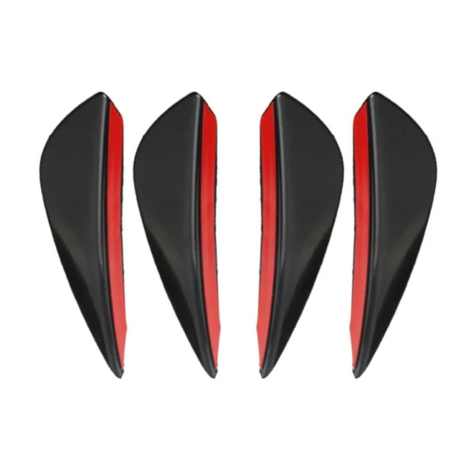 Frontlippe Spoiler 4/6 Stücke Universal Front Stoßstange Lip Diffusor Spoiler Splitter Flossen Körper Spoiler Canards Valence Chin Auto Spoiler Canard Decor Teile Auto Frontstoßstange Spoiler(4PCS Bla von Sqnbra