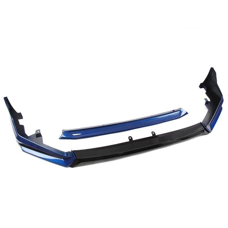 Frontlippe Spoiler Auto-Frontspoiler Für Civic 11. Generation 2022 2023 2024, Auto-Frontspoilerlippe, Unterer Splitter, Schutzhalterung, Klingenschutz Auto Frontstoßstange Spoiler(Blau) von Sqnbra