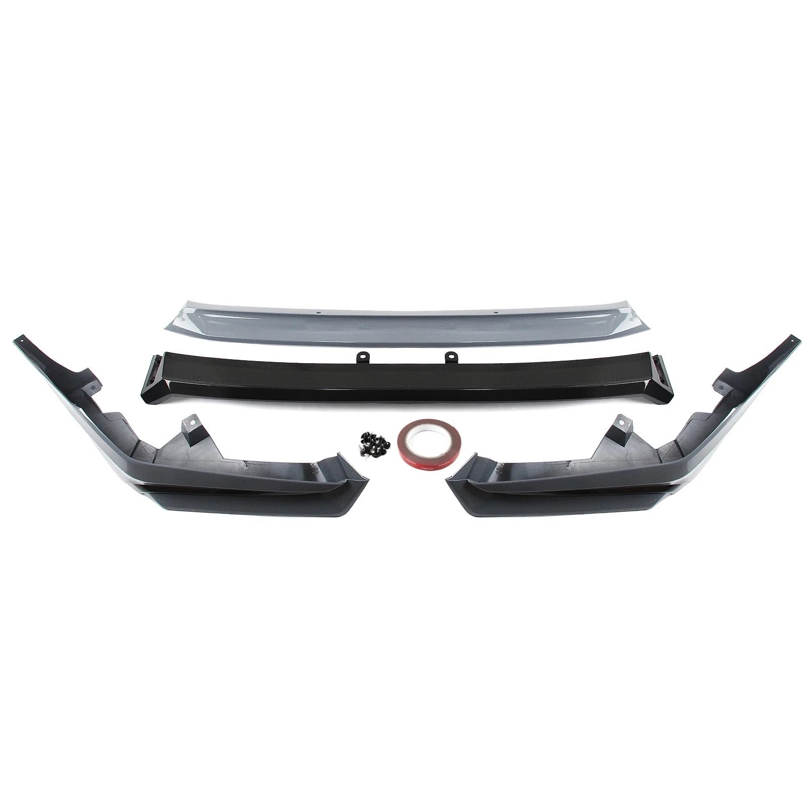 Frontlippe Spoiler Auto-Frontspoiler Für Civic 11. Generation 2022 2023 2024, Auto-Frontspoilerlippe, Unterer Splitter, Schutzhalterung, Klingenschutz Auto Frontstoßstange Spoiler(Grey) von Sqnbra