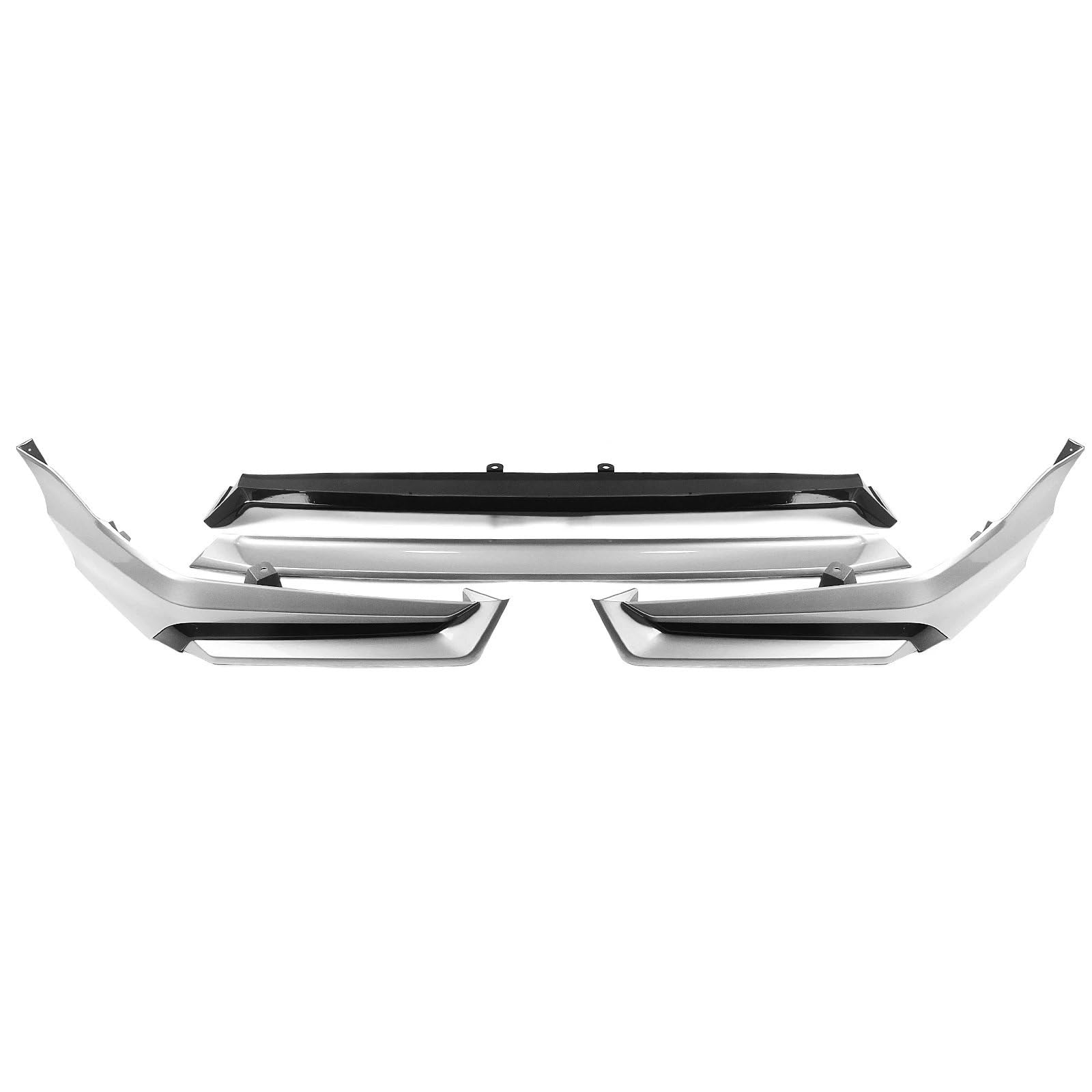 Frontlippe Spoiler Auto Frontspoilerlippe Für Civic 11. Generation 2022 2023 2024 Front Lower Spoiler Splitter Schutzhalterung Klingenschutz Auto Frontstoßstange Spoiler(Silber) von Sqnbra