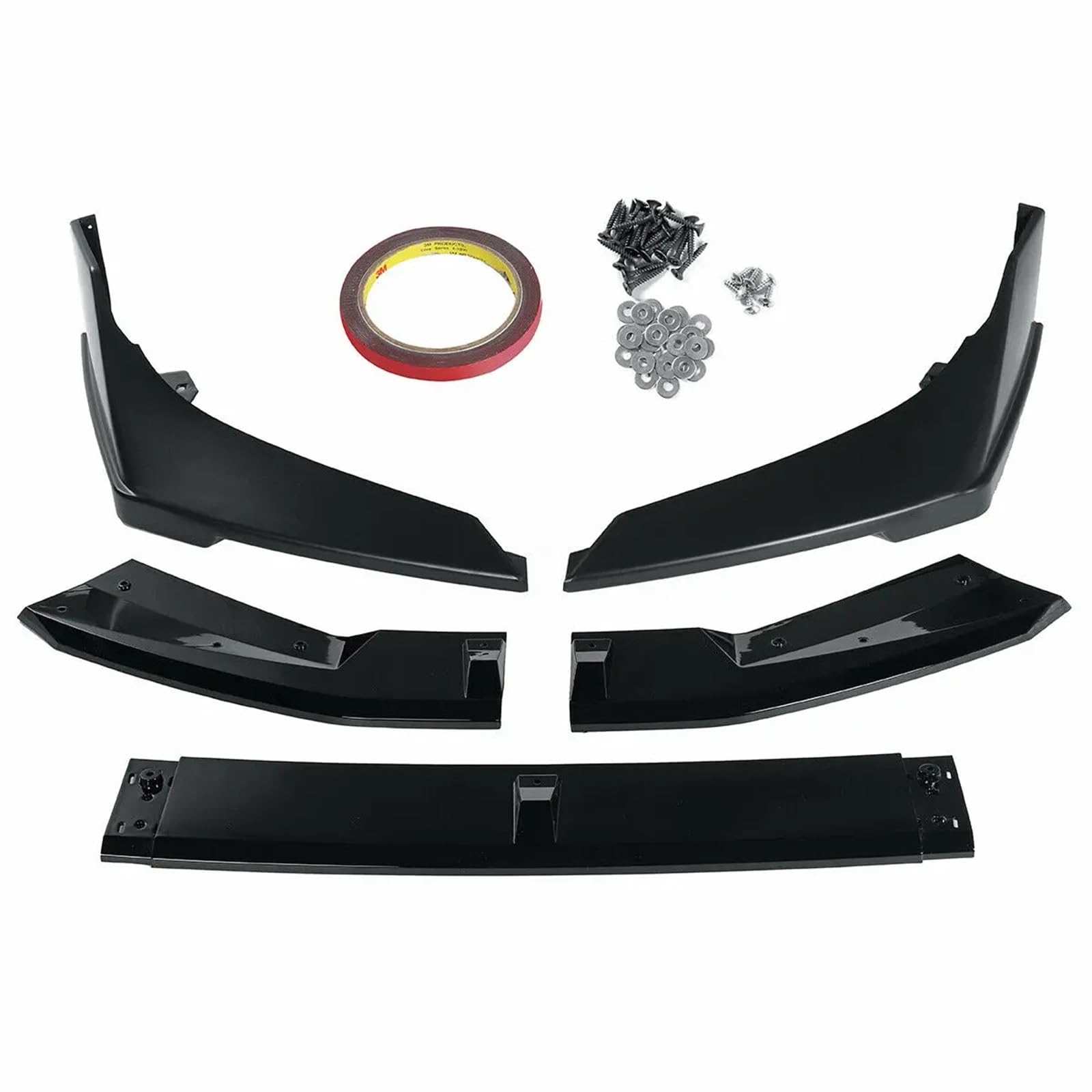 Frontlippe Spoiler Auto Frontspoilerlippe Für Civic 2019-2020 Limousine Unterspoiler Splitter Schutzhalterung Klinge Auspuffschutzplatte Auto Frontstoßstange Spoiler(Schwarz) von Sqnbra