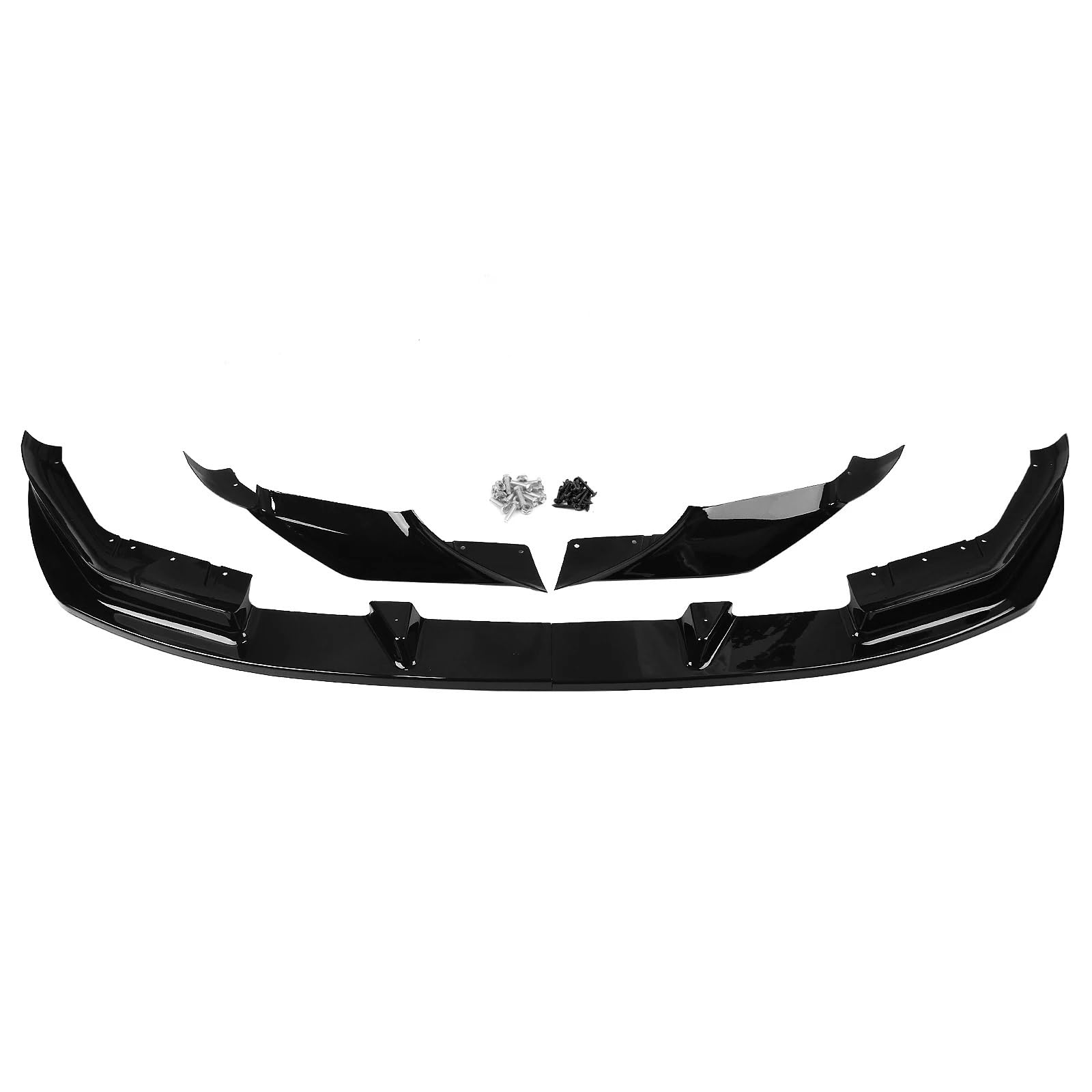 Frontlippe Spoiler Auto Frontspoilerlippe Unterer Schutzplattensplitter Für F90 Für M5 Competition 2018 2019 2020 Auto Außenzubehör Auto Frontstoßstange Spoiler(Glossy Black) von Sqnbra