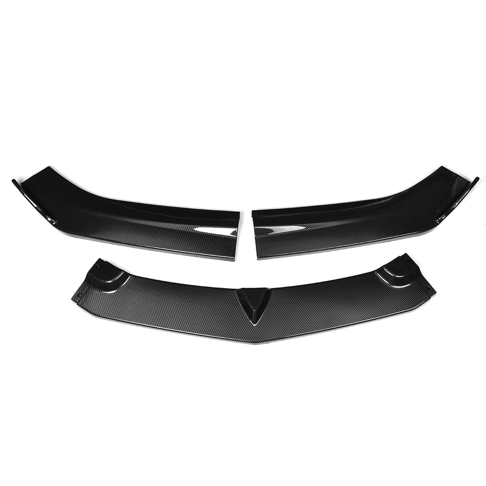 Frontlippe Spoiler EIN Set 3 Stück Für Chevy Für Camaro 2015-2017 2018 Auto Frontstoßstange Lippe Spoiler Splitter Diffusor Body Kit Cover Guard Carbon Fiber Auto Frontstoßstange Spoiler(Kohlefaser) von Sqnbra