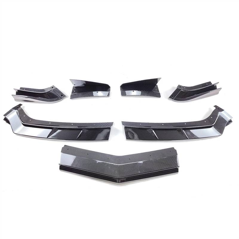 Frontlippe Spoiler Für Chevrolet Für Corvette C8 Z51 Für STG 2 Tür ZR1 2020 2021 2022-2023 Auto Vorderen Stoßfänger Lip Spoiler Splitter Winglet Auto Teile Auto Frontstoßstange Spoiler(Kohlefaser) von Sqnbra