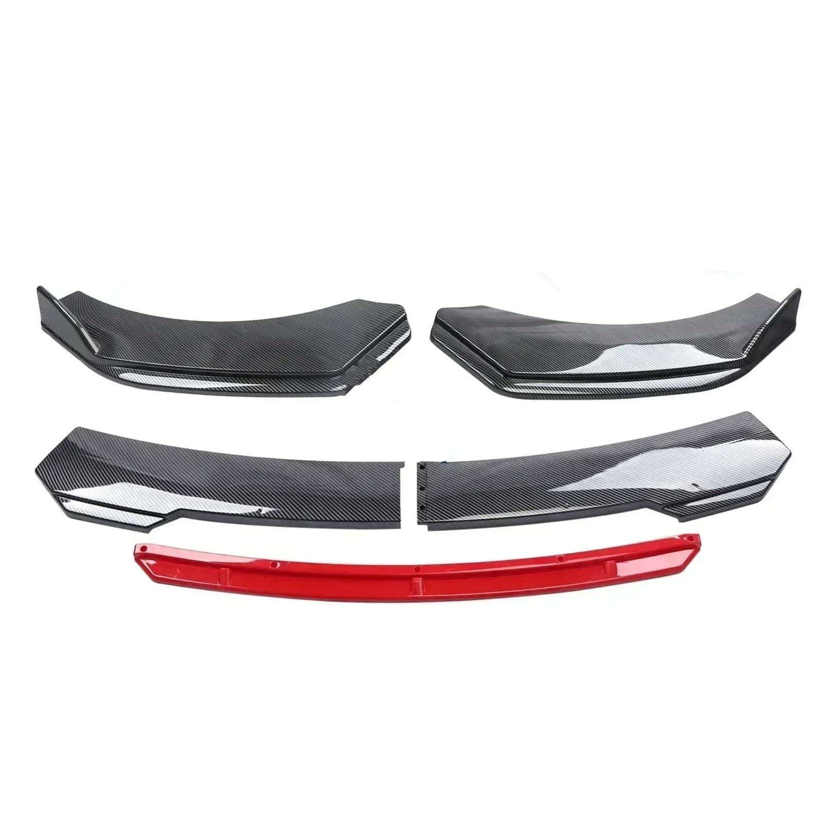 Frontlippe Spoiler Für Panamera 2012-2021 2022 Auto Frontspoiler Lippe Kinn Spoiler Splitter Diffusor Body Kits Trim Air Dam Protector Schwarz Auto Frontstoßstange Spoiler(Carbon Fiber and Red) von Sqnbra