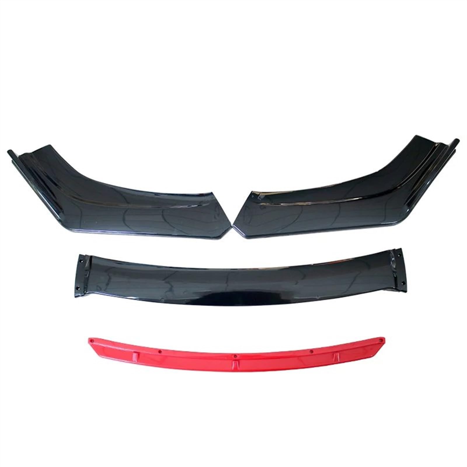 Frontlippe Spoiler Universal Auto Front Spoiler Splitter Stoßstange Lip Body Kit Diffusor Canard Splitter Kunststoff Auto Außen Teile Modifikation Auto Frontstoßstange Spoiler(B-Red) von Sqnbra