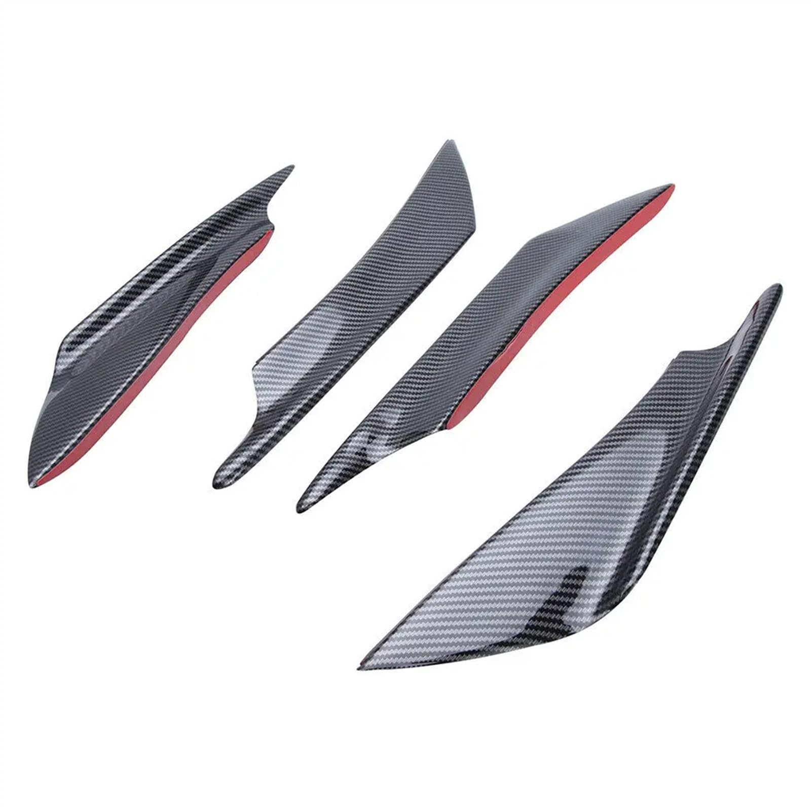 Frontlippe Spoiler Universal Auto Frontspoiler Heckstoßstange Seiten-Canards Splitter Flossen Schwarz Auto Frontspoiler Spoiler Antikollisions-Stoßstangenschutz Auto Frontstoßstange Spoiler von Sqnbra