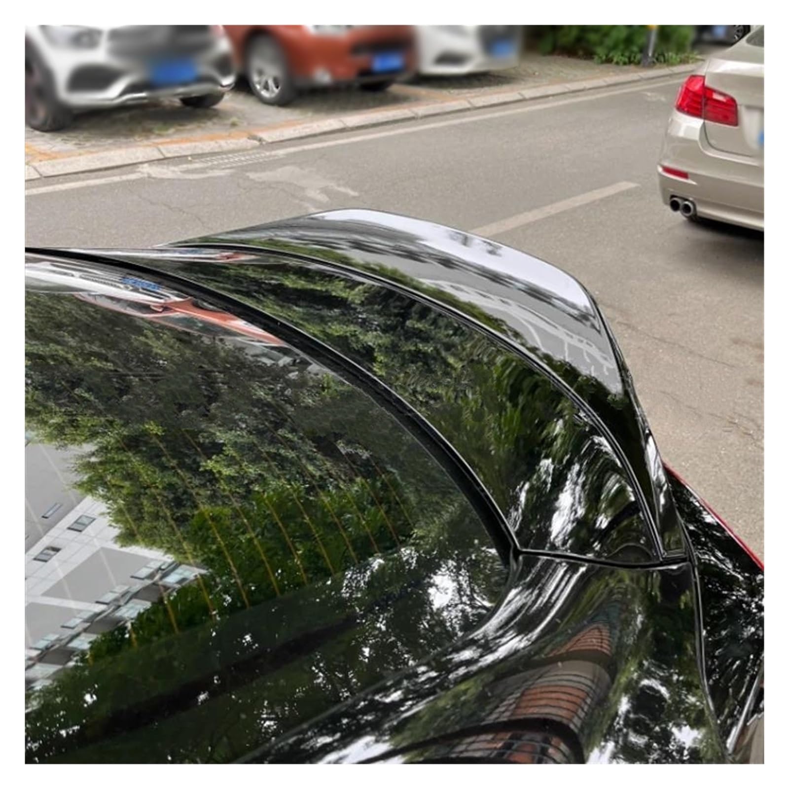 Heckspoiler 2022 Bis Für Toyota ZA86 GR86 Heckspoiler Hinten Stamm Flügel ABS Glänzend Schwarz Carbon Fiber Hinten Flügel Hinten Stamm Spoiler Spoilerlippe(Silber) von Sqnbra