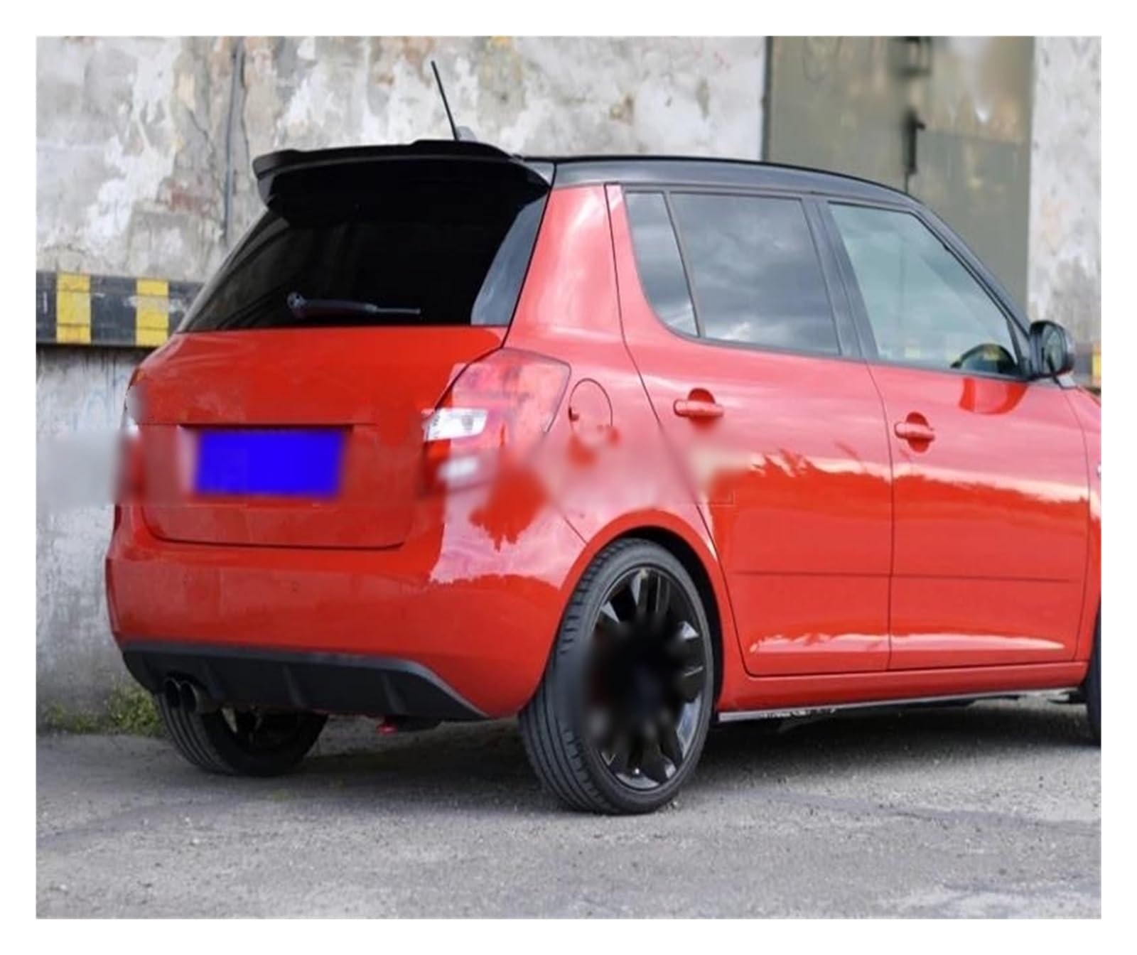 Heckspoiler Für Skoda Für Fabia RS Mk2 Hinten Dach Lip Spoiler ABS Kunststoff Auto Schwanz Flügel Universal Spoiler Dach Spoiler Lip Hinten Flügel Spoilerlippe(Carbon Fiber Patter) von Sqnbra