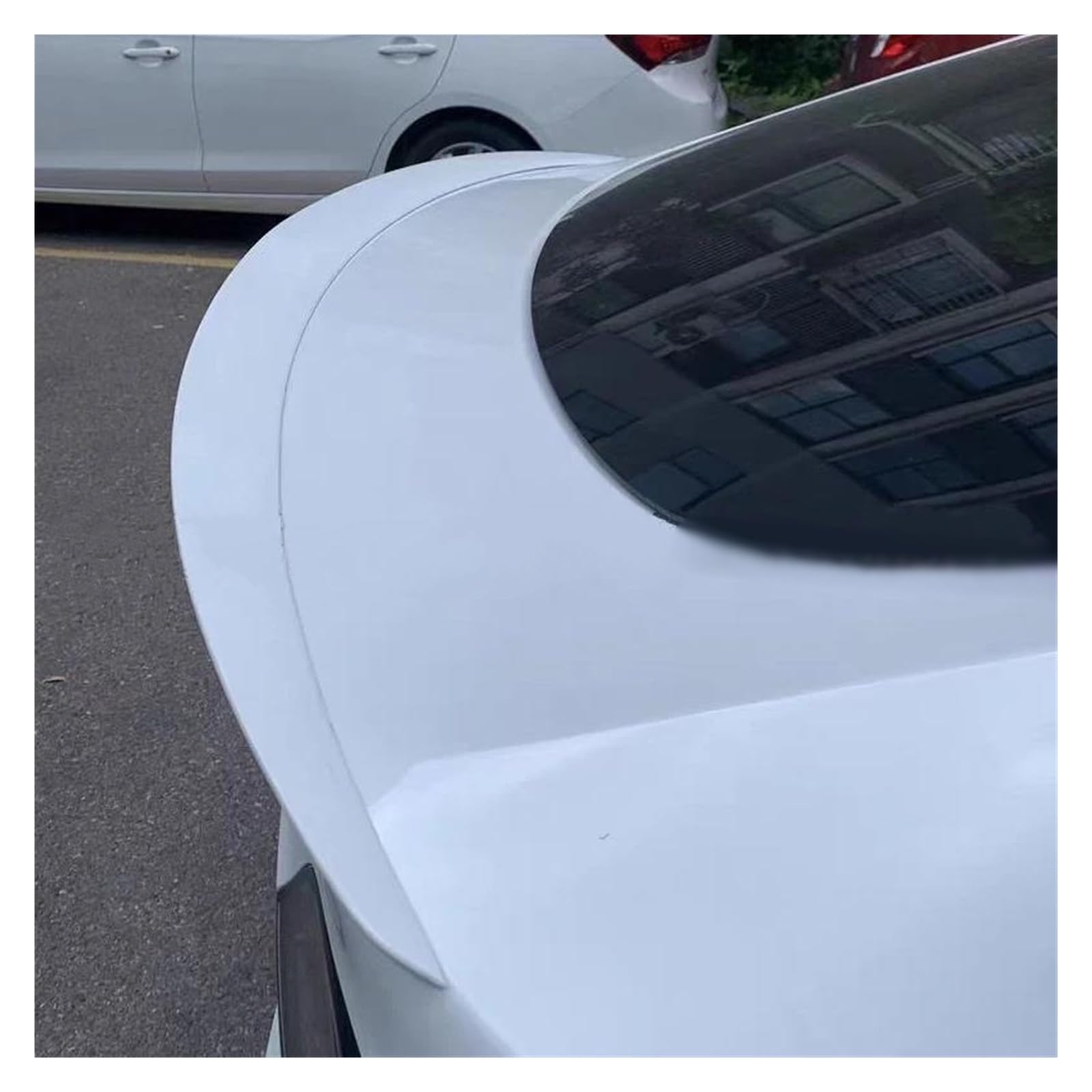 Heckspoiler Für Tesla Für Modell 3 Y 2016-2023 Hinten Stamm Spoiler Flügel Splitter Air Dam Tuning Hinten Stamm Flügel Heckspoiler Spoilerlippe(3 White) von Sqnbra