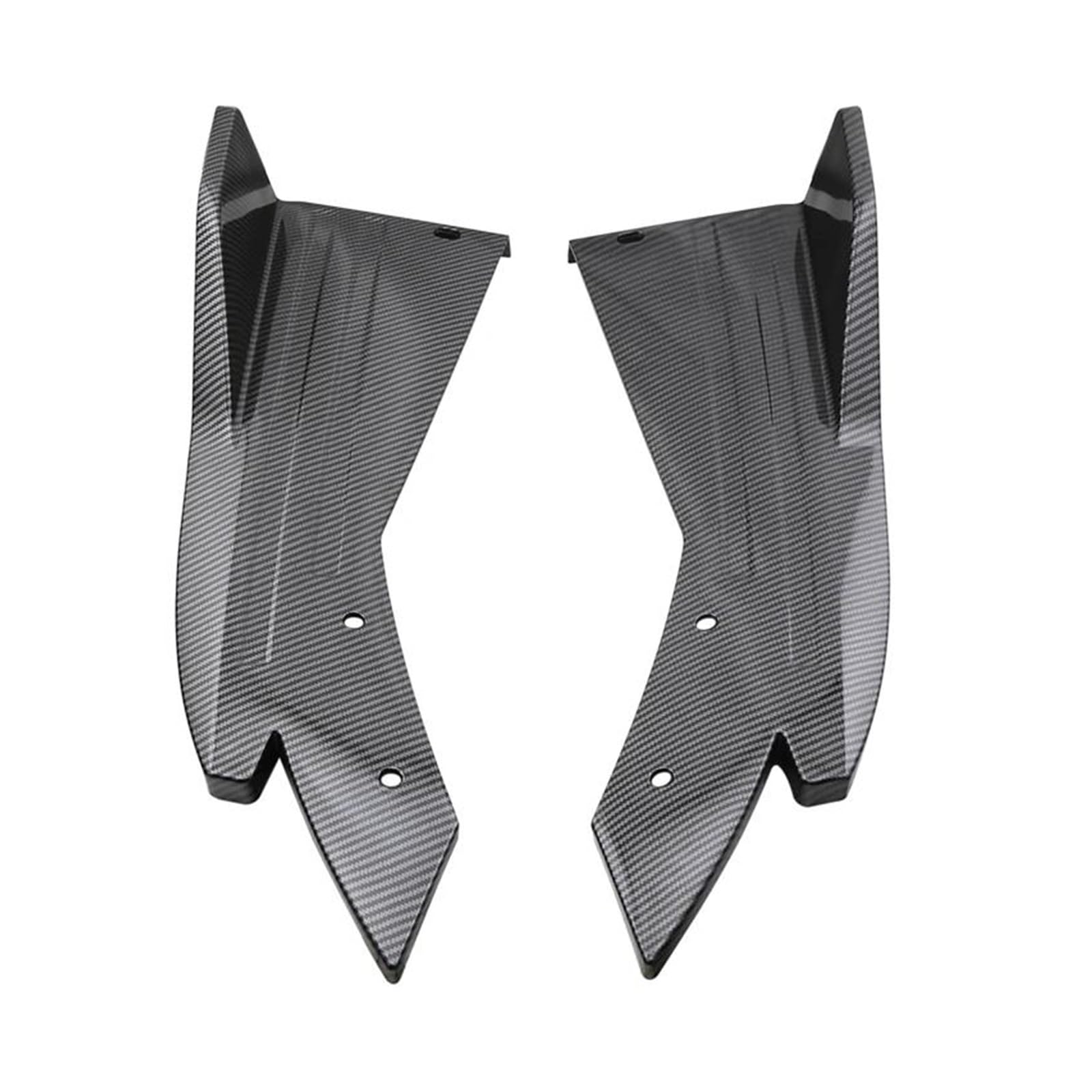 Heckspoiler Universal Winglet Seite Rock Spoiler Flügel Trim Splitter Stoßstange Schutz PP Auto Hintere Stoßstange Lippe Auto Hinten Ecke Kotflügel Spoilerlippe(Kohlefaser) von Sqnbra