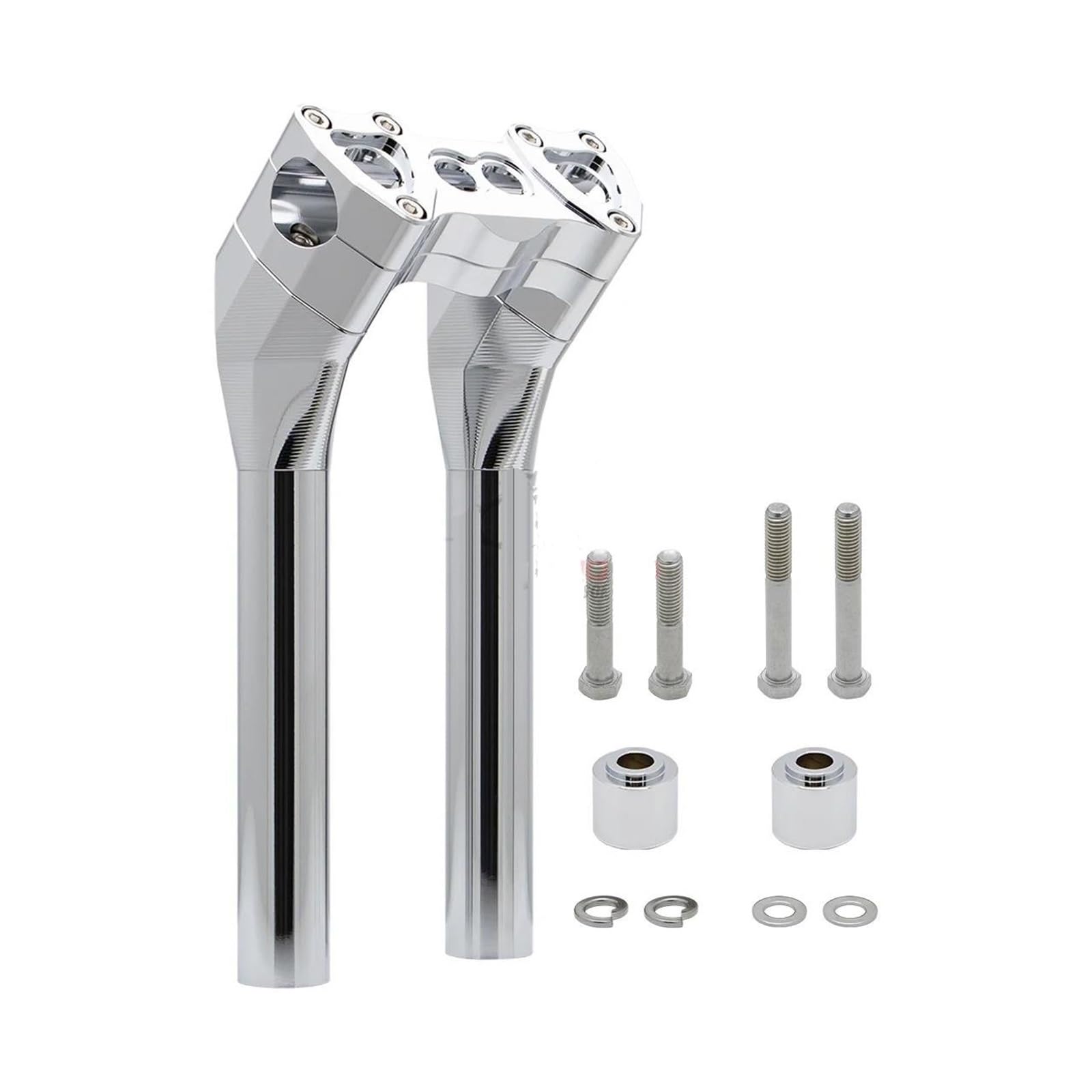 Lenker Riser Für SOFTAIL Für Breakout Für FXBR Für FXBRS Für Street Für BOB Für FXBB Für FXDR 114 Motorrad Digital Manometer Montieren Lenker Pullback Steigleitungen Lenker-Riser(10 inch Chrome) von Sqnbra