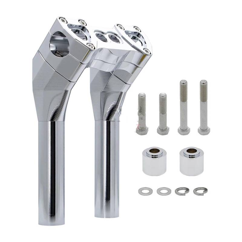 Lenker Riser Für SOFTAIL Für Breakout Für FXBR Für FXBRS Für Street Für BOB Für FXBB Für FXDR 114 Motorrad Digital Manometer Montieren Lenker Pullback Steigleitungen Lenker-Riser(8 inch Chrome) von Sqnbra