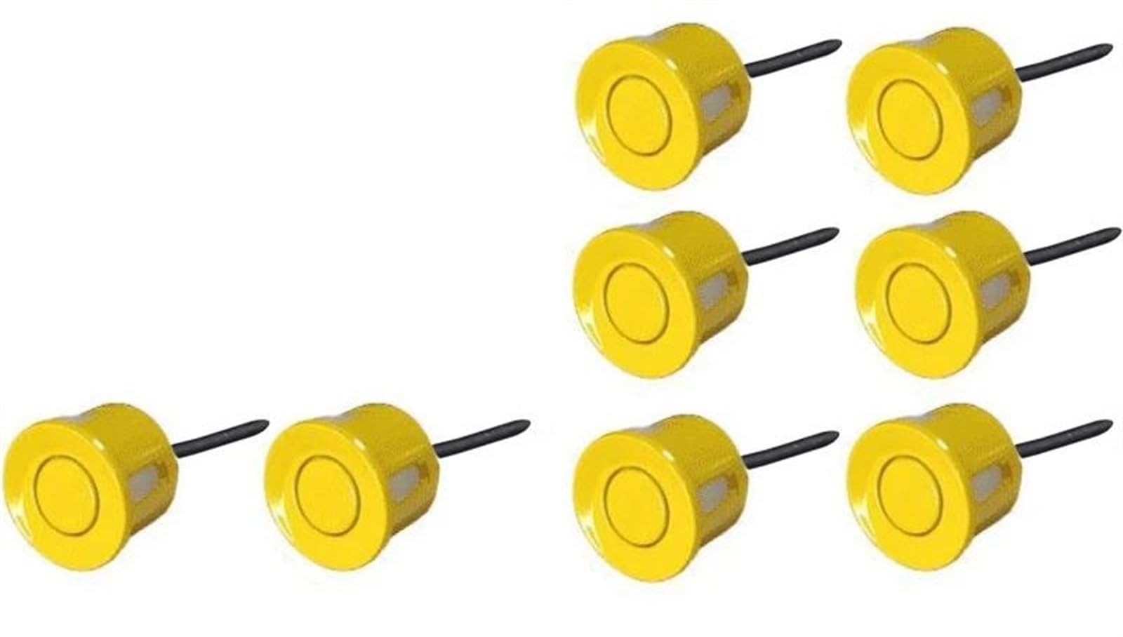 Multi-Radar-Parksensor-Kit LCD-Farbdisplay Mit Hintergrundbeleuchtung, Rückfahrüberwachungs-Detektorassistent, 8 Sensoralarm Hinten Vorne Umkehr Radarsensor(Gelb) von Sqnbra