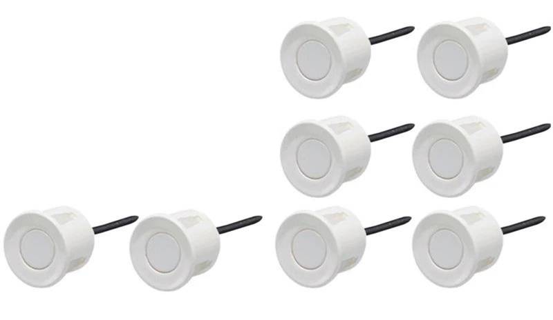 Multi-Radar-Parksensor-Kit LCD-Farbdisplay Mit Hintergrundbeleuchtung, Rückfahrüberwachungs-Detektorassistent, 8 Sensoralarm Hinten Vorne Umkehr Radarsensor(Weiß) von Sqnbra