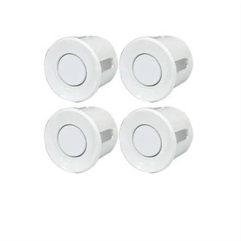 Parksensor-Set Für Autos, 2 Sensoren/4 Sensoren, 22 Mm Bildschirm, Rückradar, Tonalarm, Anzeigesystem, 8 Farben Hinten Vorne Umkehr Radarsensor(White 4 Sensors) von Sqnbra