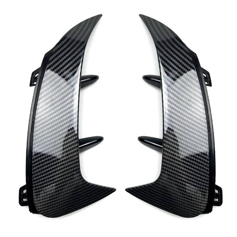 Seitenrock Flügel Diffusor 2019+Up Für Benz A Klasse W177 Limousine A180 A200 A220 A250 A35 Hinten Vent Trim Stoßstange Trim Lip Seite Canards Fin Splitter Auto Seitenschürze(Kohlefaser) von Sqnbra