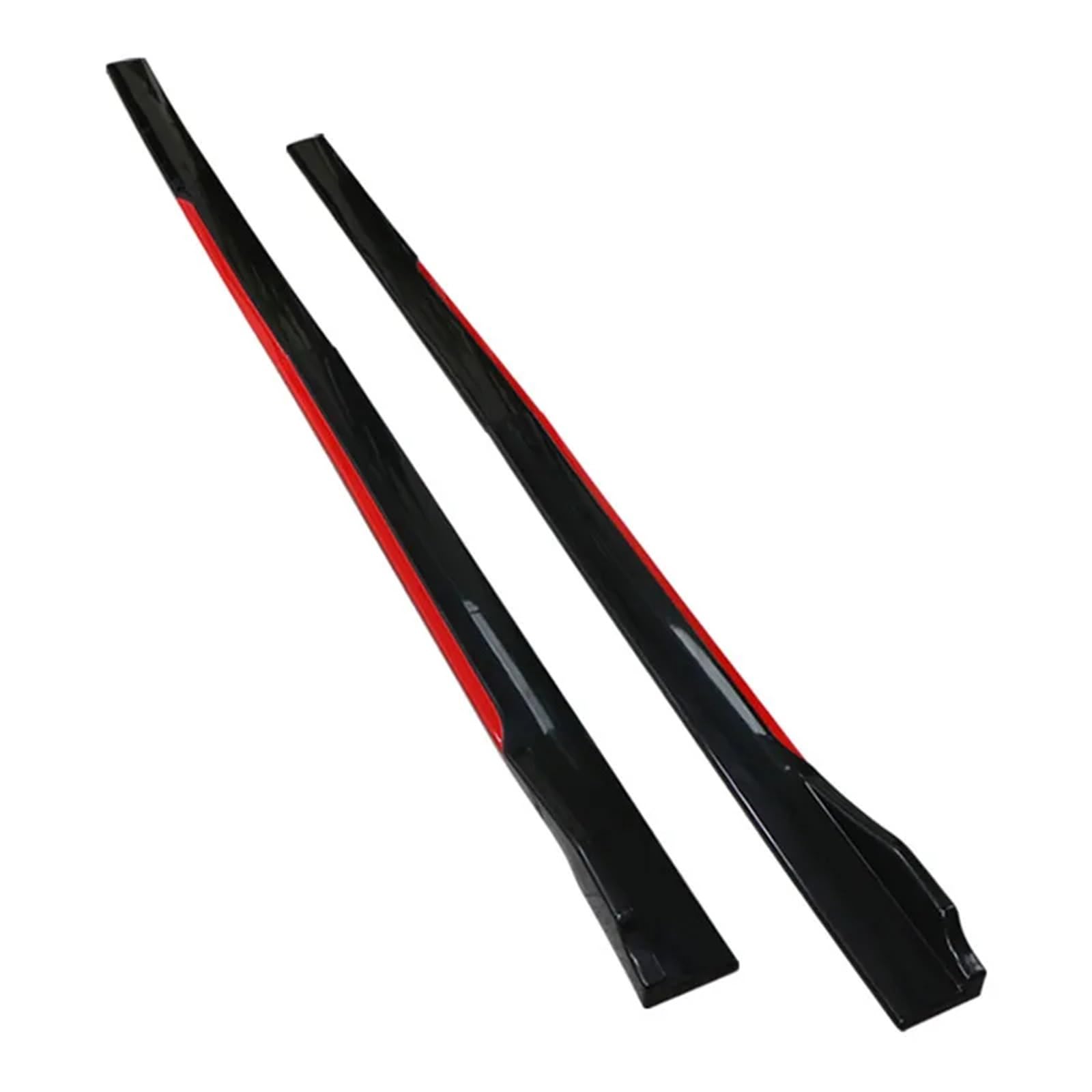 Seitenrock Flügel Diffusor 4 PCS Universal Rot Schwarz 2,4 M Seitenschwellerverlängerungen Autoseitenschweller Winglet Splitter Lippe Für Benz Auto Seitenschürze von Sqnbra