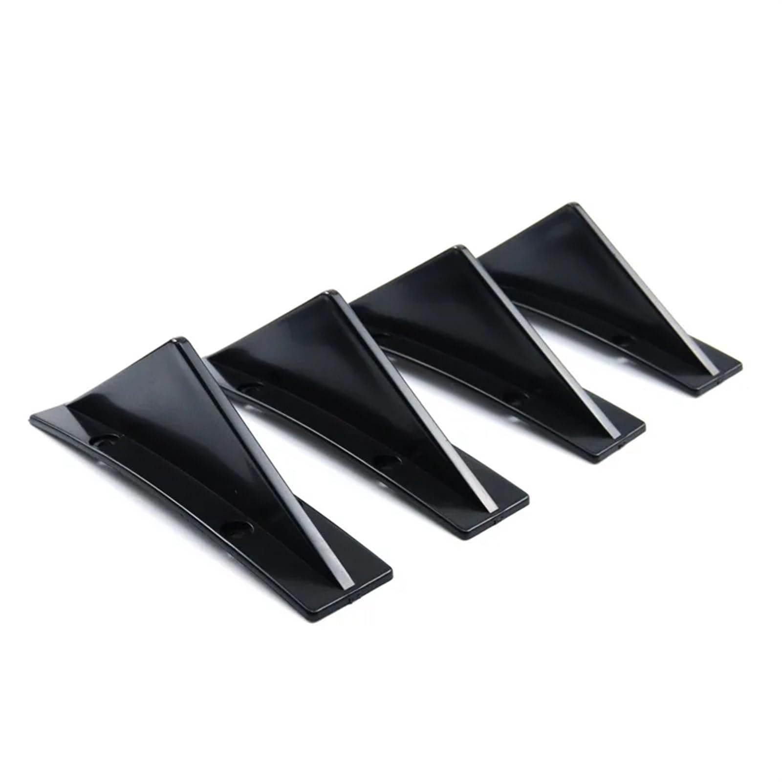 Seitenrock Flügel Diffusor 4 Stücke Universal Auto Modifizierte Heckschürze Diffusor Spoiler ABS Heckschürze Lippe Diffusor Auto Seitenschürze(Bend Black) von Sqnbra