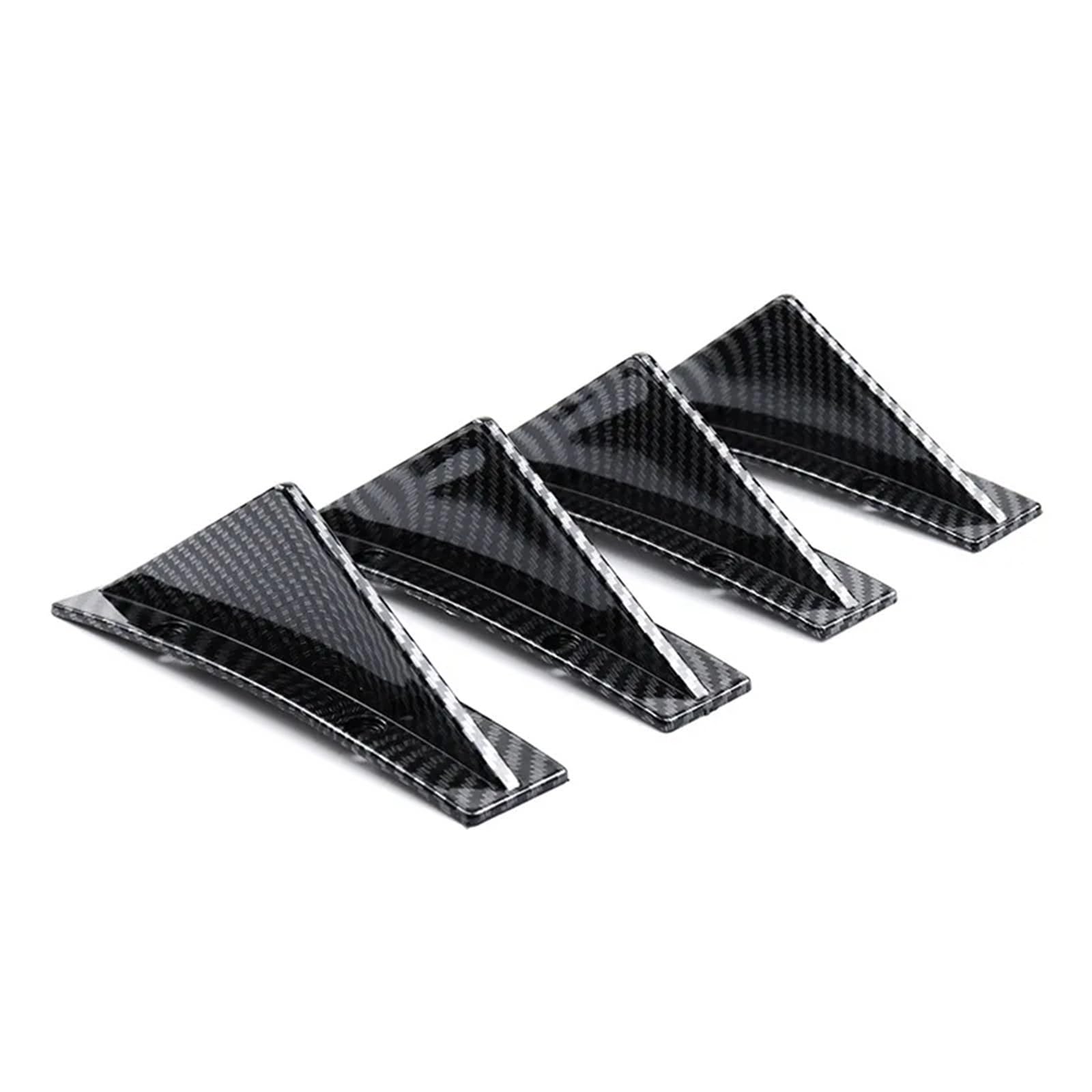 Seitenrock Flügel Diffusor 4 Stücke Universal Auto Modifizierte Heckschürze Diffusor Spoiler ABS Heckschürze Lippe Diffusor Auto Seitenschürze(Bend Carbon Fiber) von Sqnbra