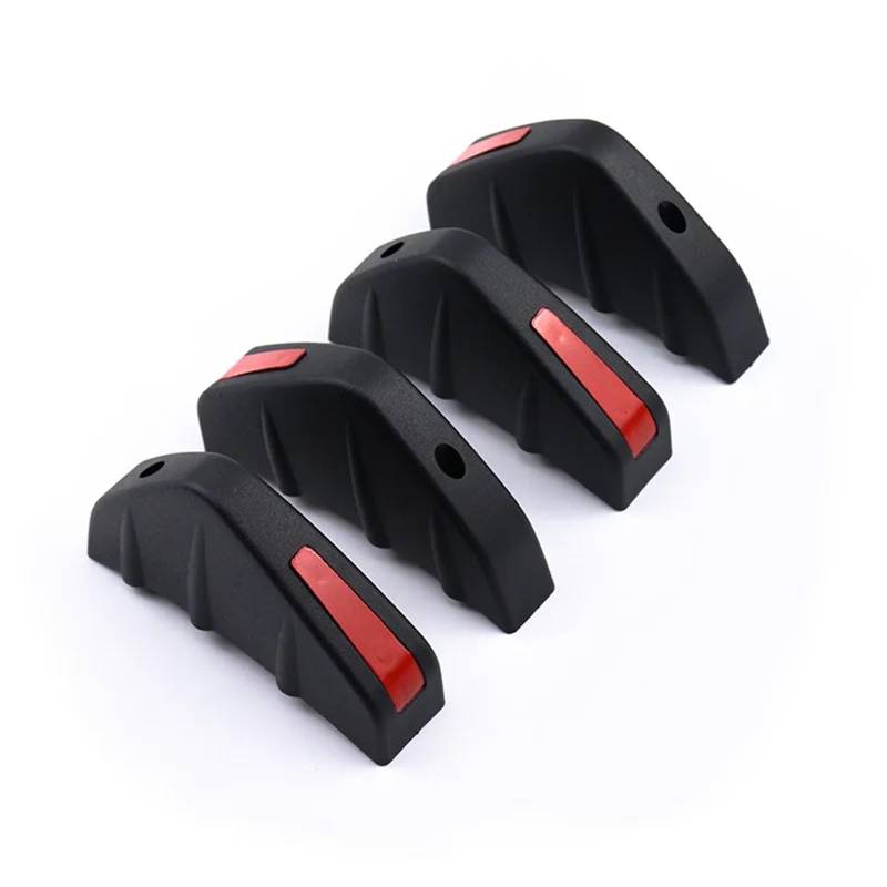 Seitenrock Flügel Diffusor 4 Stücke Universal Auto Modifizierte Heckschürze Diffusor Spoiler ABS Heckschürze Lippe Diffusor Auto Seitenschürze(Black Red) von Sqnbra