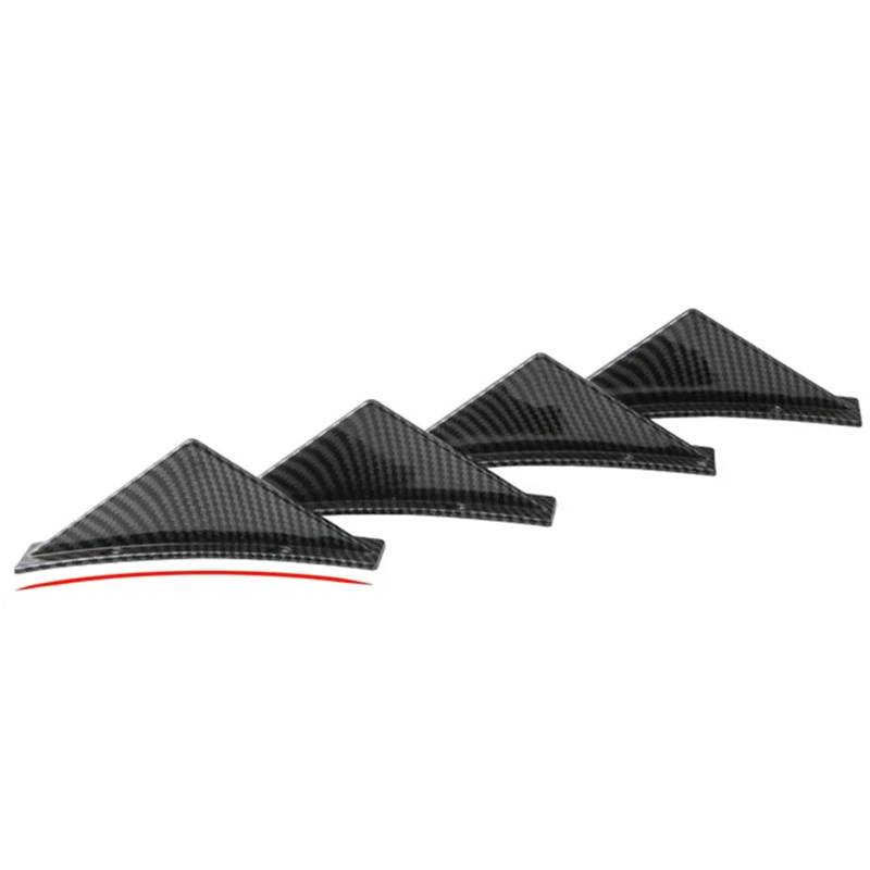 Seitenrock Flügel Diffusor Universal Auto Heckspoiler Spoiler Diffusor Splitter Gebogene Lippe Modifizierte Dekoration Auto-Styling Auto Seitenschürze(Carbon Curved) von Sqnbra