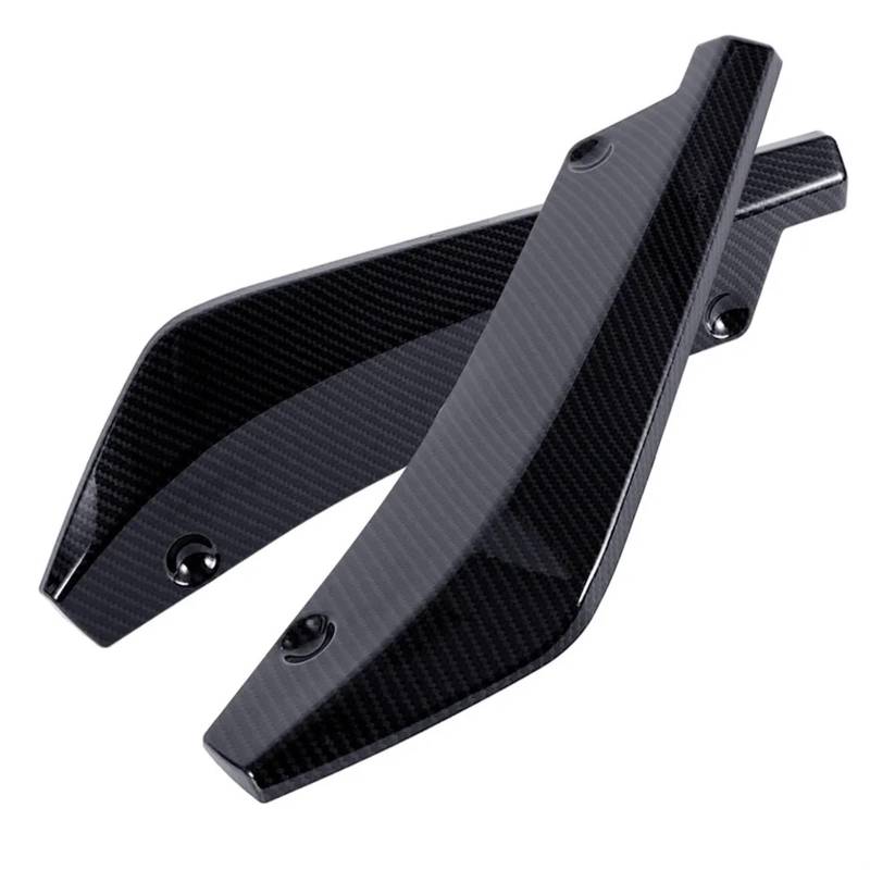 Seitenrock Flügel Diffusor Universal Auto Vorne Hinten Stoßstange Streifen Lip Spoiler Diffusor Splitter Kratz Schutz Carbon Fiber Winglets Seite Rock Erweiterung Auto Seitenschürze(Kohlefaser-Optik) von Sqnbra