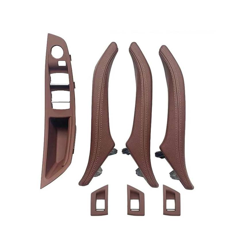 Türgriff Innen Autoinnenraum Leder Innentürgriff Panel Pull Trim Abdeckung Für 5 Series F10 F11 F18 520i 523i 525i 528i 535i 2010-2017 Griffverkleidung(LHD Red Brown) von Sqnbra