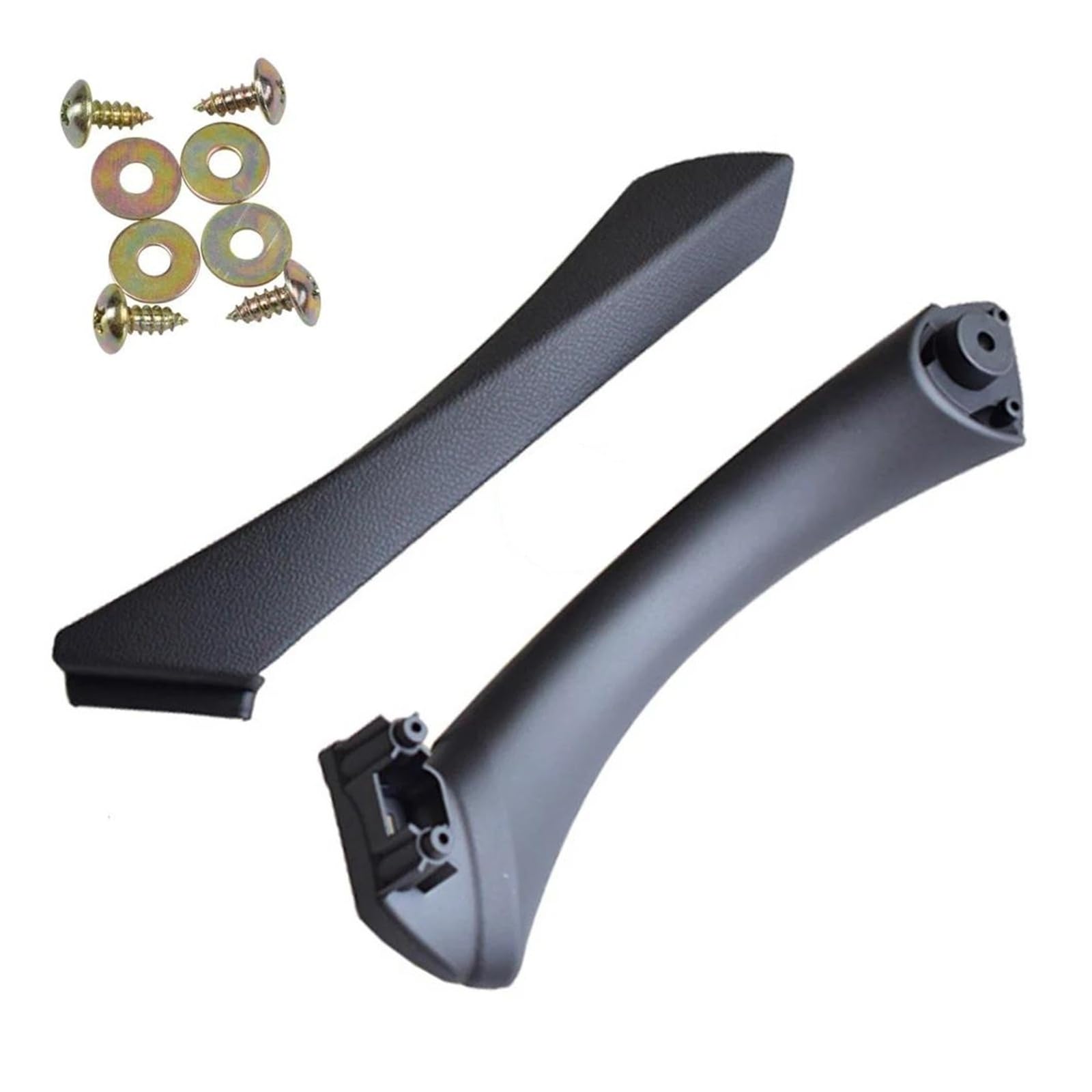 Türgriff Innen Carbon Fiber Beige Schwarz Kunststoff Für Griff 3 Serie E90 E91 E92 316 318 320 325 328i 2004-2009 2010 2011 2012 Innen Tür Pull Griff Kit Griffverkleidung(Black-Set-Left) von Sqnbra