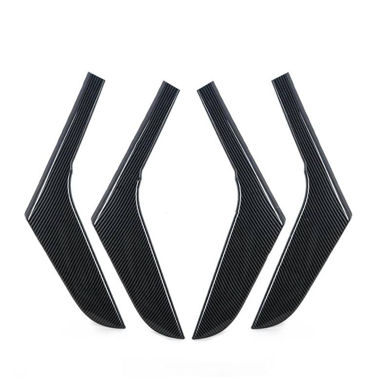 Türgriff Innen Links Rechts Carbon Fiber Innen Tür Panel Pull Streifen Für VW Für Golf 6 Für GTI MK6 2009-2014 Tür Griff Dekorative Streifen Griffverkleidung(A Front x Rear 4pcs) von Sqnbra