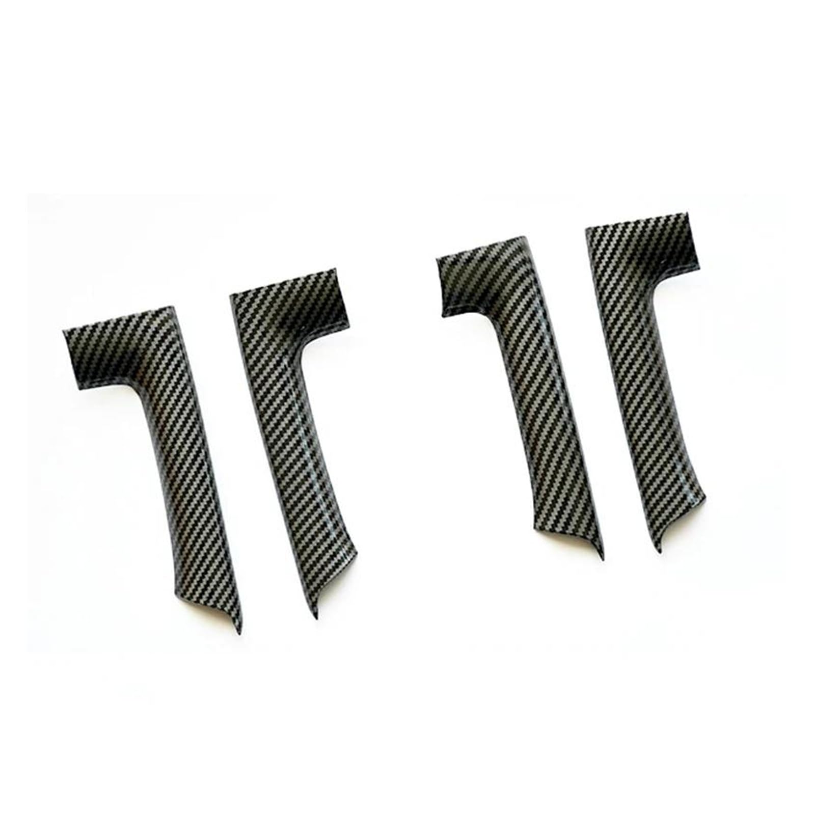 Türgriff Innen Links Rechts Carbon Fiber Innen Tür Panel Pull Streifen Für VW Für Golf 6 Für GTI MK6 2009-2014 Tür Griff Dekorative Streifen Griffverkleidung(B Front x Rear 4pcs) von Sqnbra