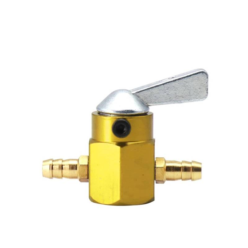 Vergaser 6mm Gastank Kraftstoffschalter Benzinhahn Benzinschalter Absperrventil Pumpenhahn Für Motorrad Vergaser Ketten SäGen Vergaser(6mm Gold) von Sqnbra