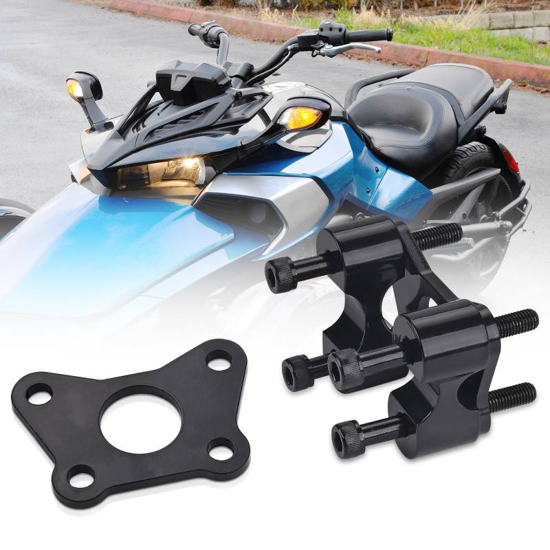 Schwarz für Can Am Spyder Lenkererhöhung, Sresk Aluminium RT Lenkererhöhung Erweiterungsset für Can-Am Spyder RT RTs 2020-neuer, Spyder F3 F3s 2015-neuer, verstellbar 3,8 cm nach hinten 3,8 cm nach von Sresk