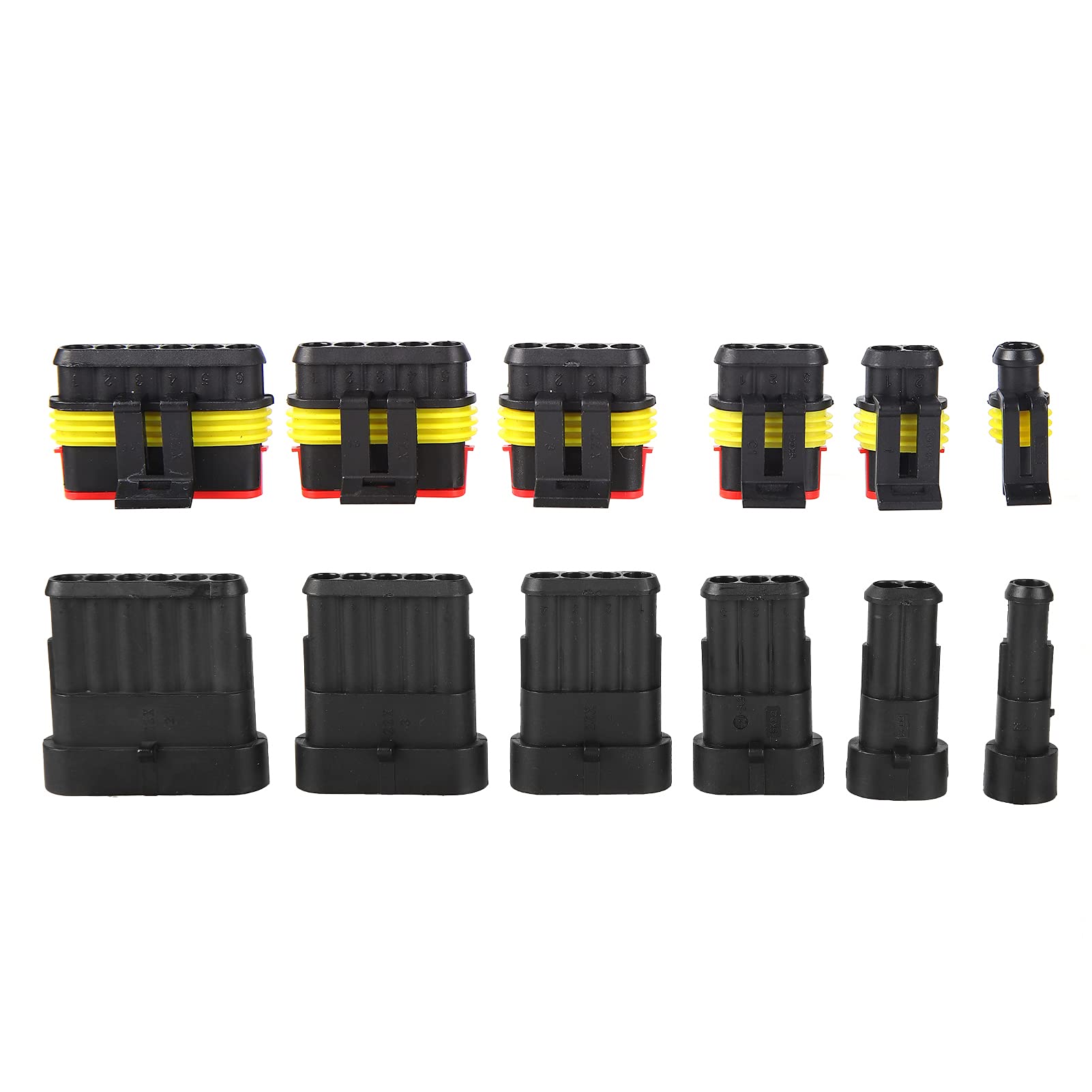 Elektrischer Stecker Set 6 Pin -Wege Automobil -Kabel -Stecker -Kit, Autokrahtmännchen -weibliche Stecker Enthalten, IP68, Schnallendesign, für Motorrad, Auto, Boot von Srliya