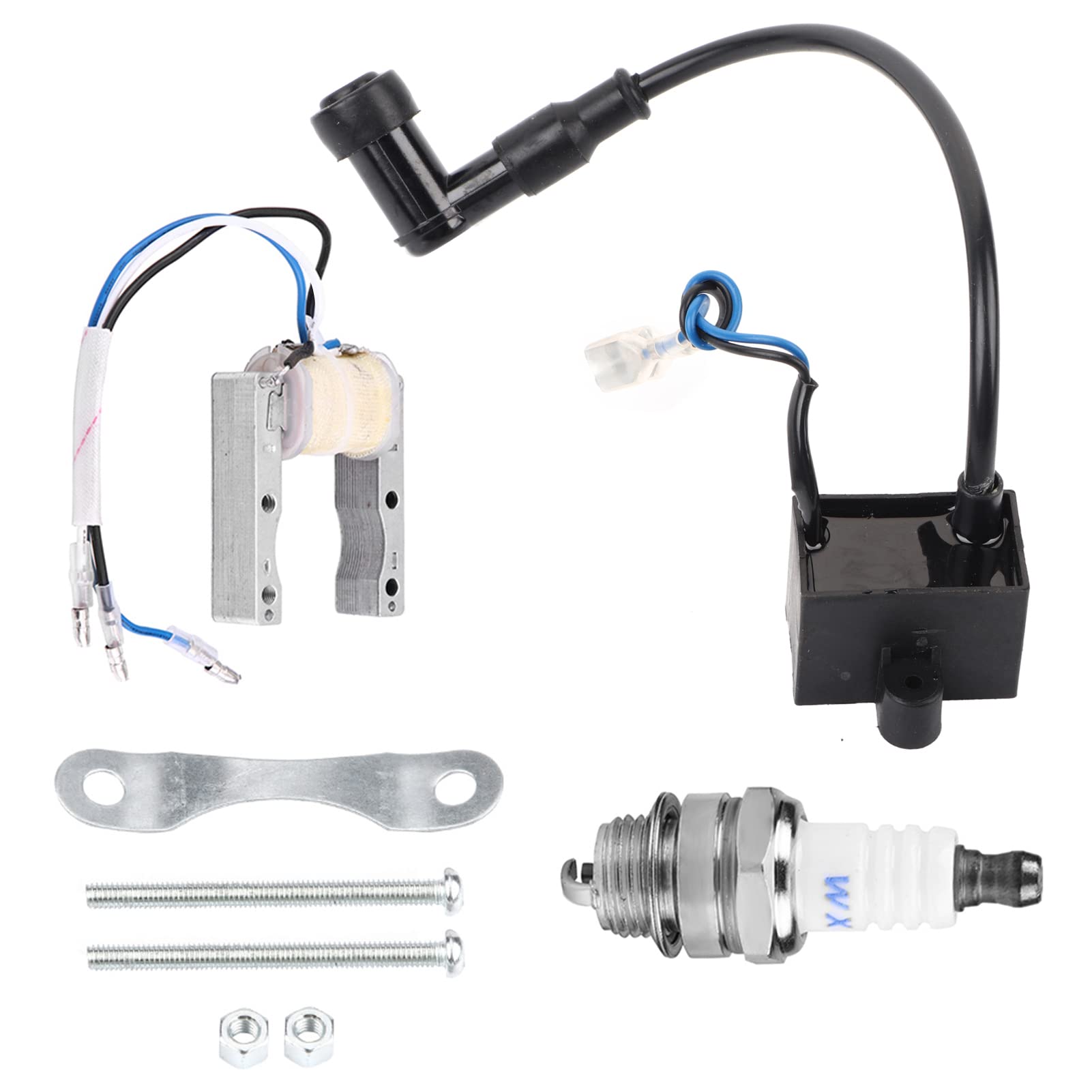 Hochleistungs-CDI-Zündspulen-Magnetzünder mit Iridium-Elektrode für 49-cm³-, 66-cm³- und 80-cm³-Motoren, Wird mit Komplettem Werkzeug für eine Einfache und Bequeme Verwendung von Srliya