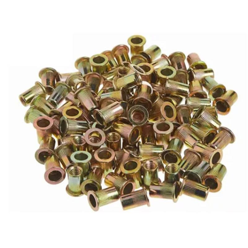 Srliya 300pcs Nietmutter-Set, Carbon Stahl Plattierte Farbe M3-M8 Imperial Combination, Feste Hohe Effizienz Einfach zu Bedienen mit 300pcs Zum Befestigungsanschluss von Srliya