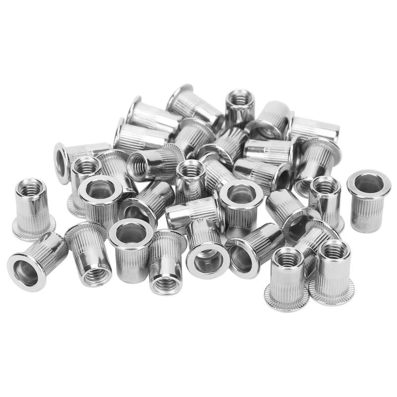 Srliya 50pcs Blind Nietinging Nuts Set Edelstahl -Rippenmutter M6 Hardware Zubehör von Srliya