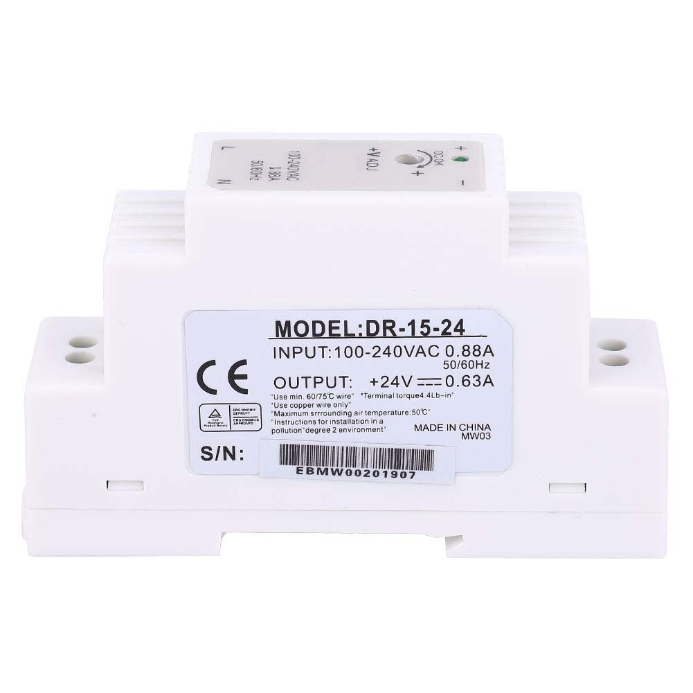 Srliya DIN Rail Power DR 15 24 DIN-Schienen-Schaltnetzteil mit Einzelausgang, 15 W, 24 V, 0,63 A von Srliya