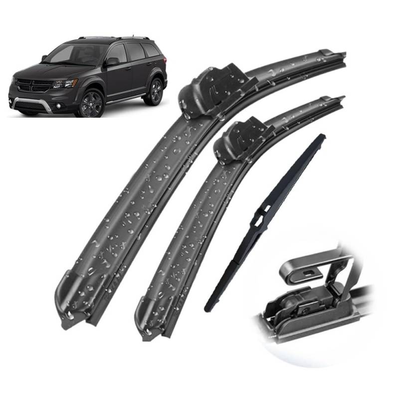 Umweltfreundlicher scheibenwischer Set für Dodge Journey 2008–2020,Scheibenwischer-Set for vorne und hinten,24 Zoll, 18 Zoll, 12 Zoll von Srltsy