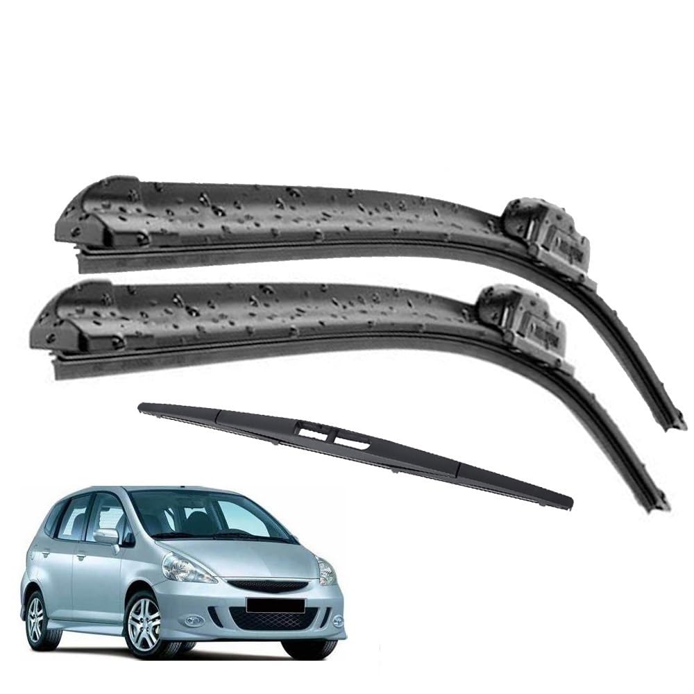 Umweltfreundlicher scheibenwischer Set für Honda Fit Jazz 1 2002–2008, 3-teiliges for vorne und hinten,20 Zoll + 16 Zoll + 14 Zoll von Srltsy