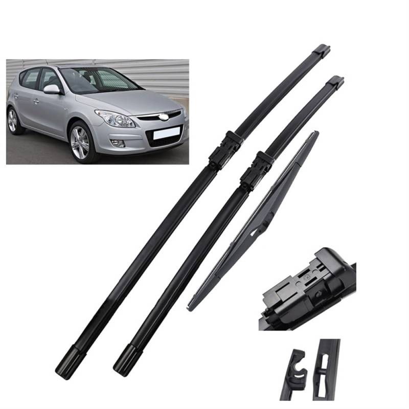 Umweltfreundlicher scheibenwischer Set für Hyundai I30 2007–2010, 3-teiliges for vorne und hinten, 61 cm + 45,7 cm + 30,5 cm von Srltsy