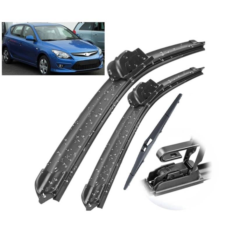 Umweltfreundlicher scheibenwischer Set für Hyundai I30 FD 2010–2012, 61 cm + 45,7 cm + 30,5 cm-Scheibenwischer-Set for vorne und hinten von Srltsy