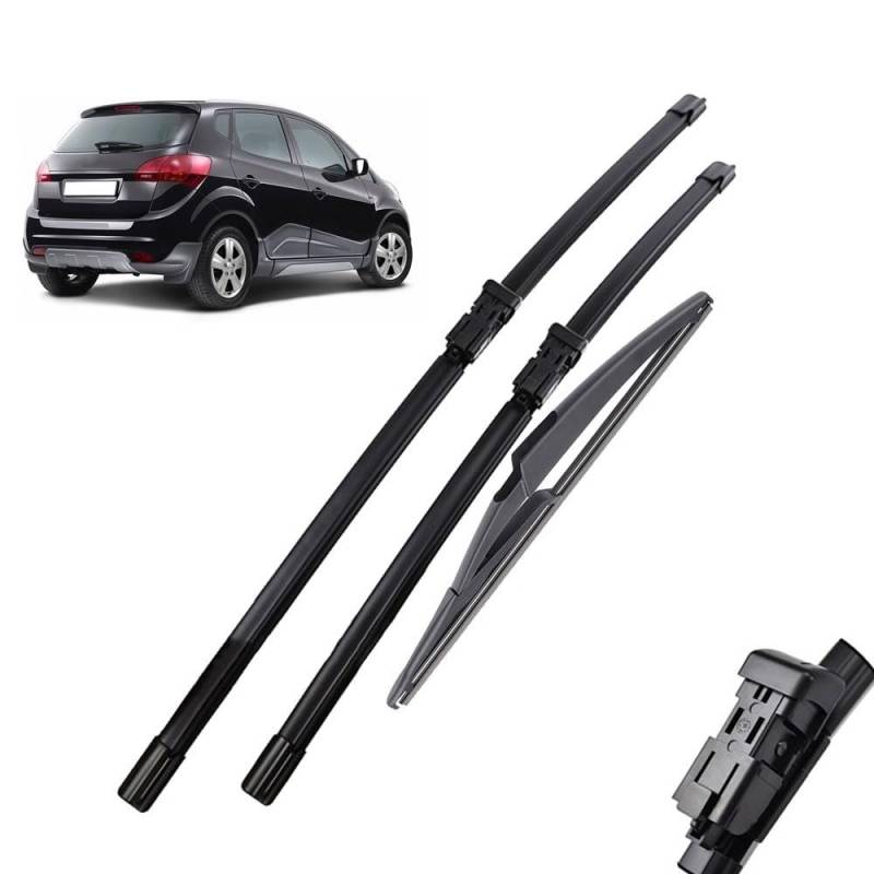 Umweltfreundlicher scheibenwischer Set für Kia Venga MK1 2009–2019, Scheibenwischer-Set for vorne und hinten,66 cm, 35.6 cm, 30.5 cm von Srltsy