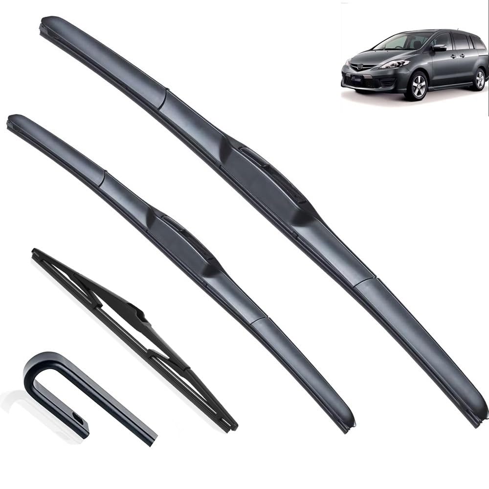 Umweltfreundlicher scheibenwischer Set für Mazda 5 Premacy MK2 MK3 MPV 2005–2017, 3-teiliges for vorne und hinten, 26"+16"+12" von Srltsy