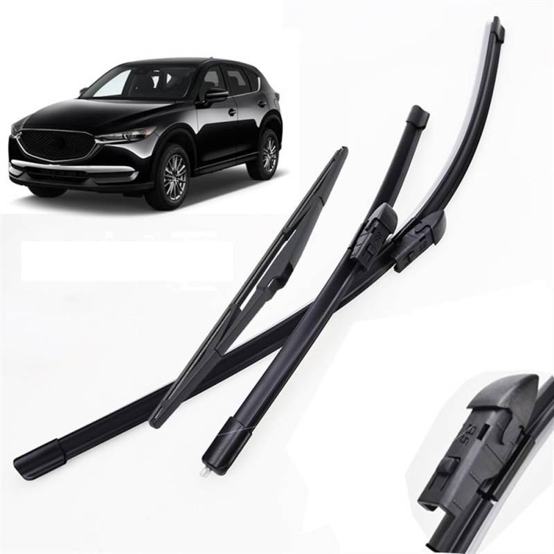 Umweltfreundlicher scheibenwischer Set für Mazda CX-5 KF 2017–2023, 3-teiliges for vorne und hinten,24 Zoll, 18 Zoll, 14 Zoll von Srltsy