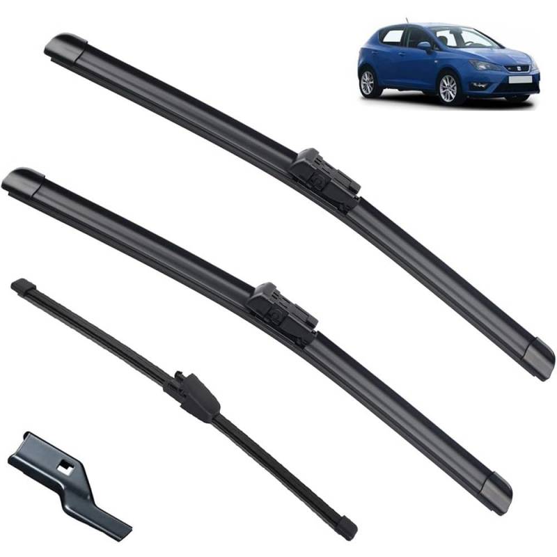 Umweltfreundlicher scheibenwischer Set für Seat Ibiza Coupe 6J Schrägheck 2012–2017,Scheibenwischer-Set for vorne und hinten,24"+16"+13" von Srltsy