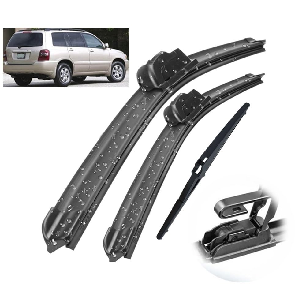 Umweltfreundlicher scheibenwischer Set für Toyota Highlander Kluger XU20 2000–2007, 22 Zoll, 19 Zoll, 12 Zoll-Scheibenwischer-Set for vorne und hinten von Srltsy