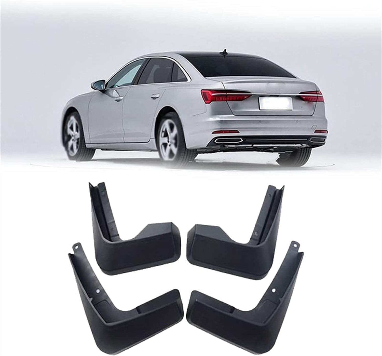 SsMmtin 4 Stück Auto Schmutzfänger für Audi A6 C8 2019 2020 2021, Vordere Hintere Spritzschutz Kotflügelschutz Radabdeckungen Fender Mud Guard Flaps von SsMmtin